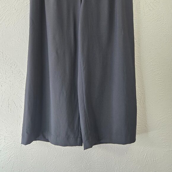 Athleta Brooklyn Wide Leg Crop Pants 10 Black Athletic Relaxed Pull On Palazzo - Picture 5 of 14